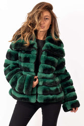 Women's chinchilla coat Galena Green